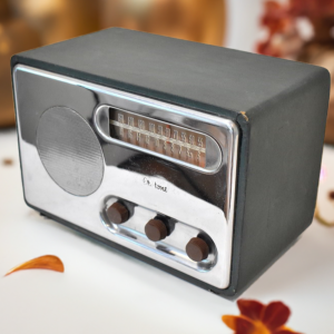 Forest Green Leatherette-Covered Radio