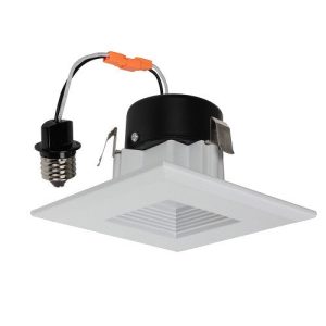 3.5" LED 9 Watts 120V 560 lumens White Square Baffle