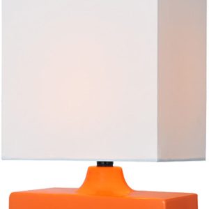 Orange Rectangular Shade Table Lamp