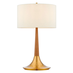 Brass Tapered Base Table Lamp