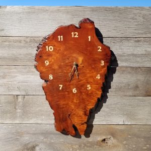 Handmade Redwood Burl Wall Clock