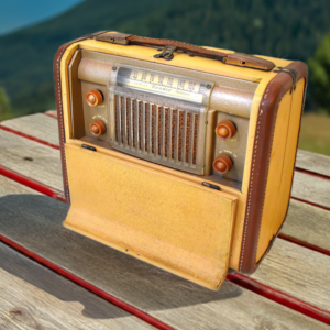 Saddle Tan Portable Radio