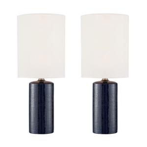 Pair of Navy Blue Table Lamps