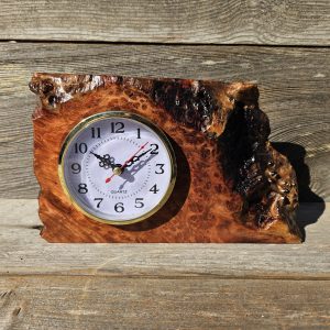 Compact Redwood Burl Wall Clock