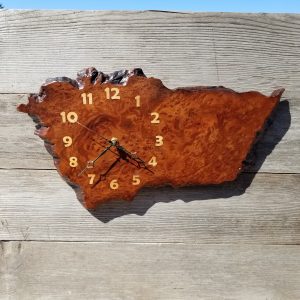 Mini Redwood Burl Wall Clock